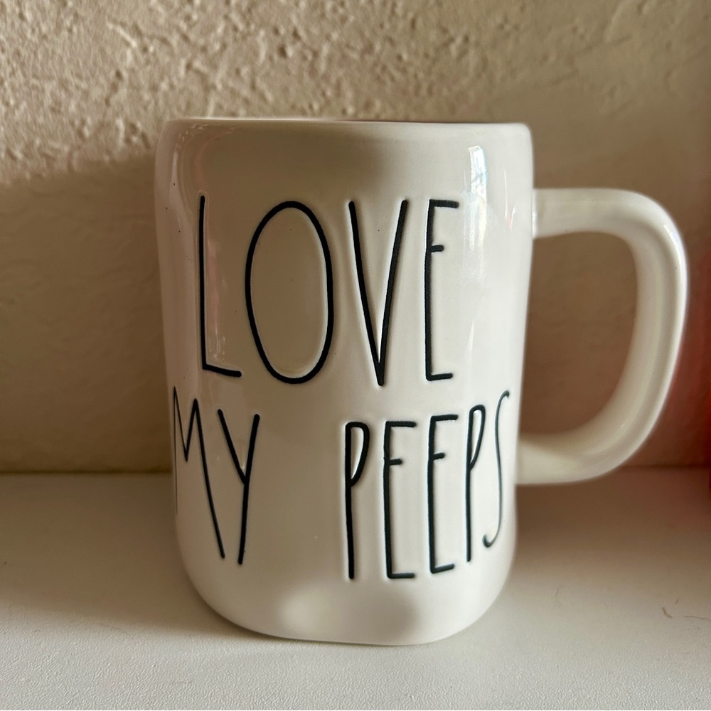 Rae Dunn Love My Peeps Mug w/ Pink Inside